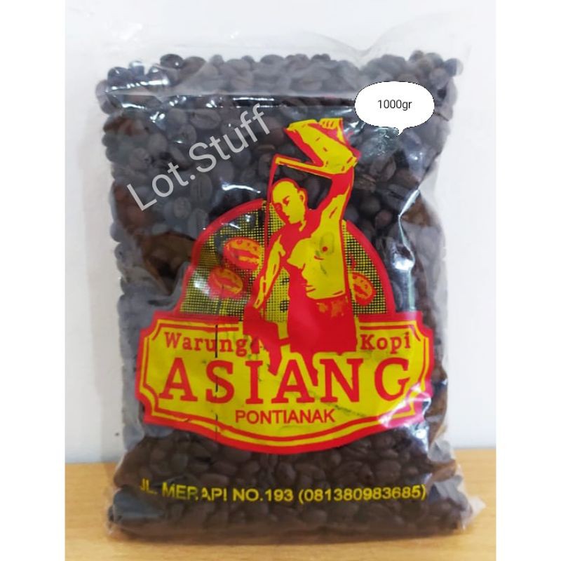

Biji Kopi Robusta/Roasted Bean Asiang Khas Pontianak 1000gr/1kg