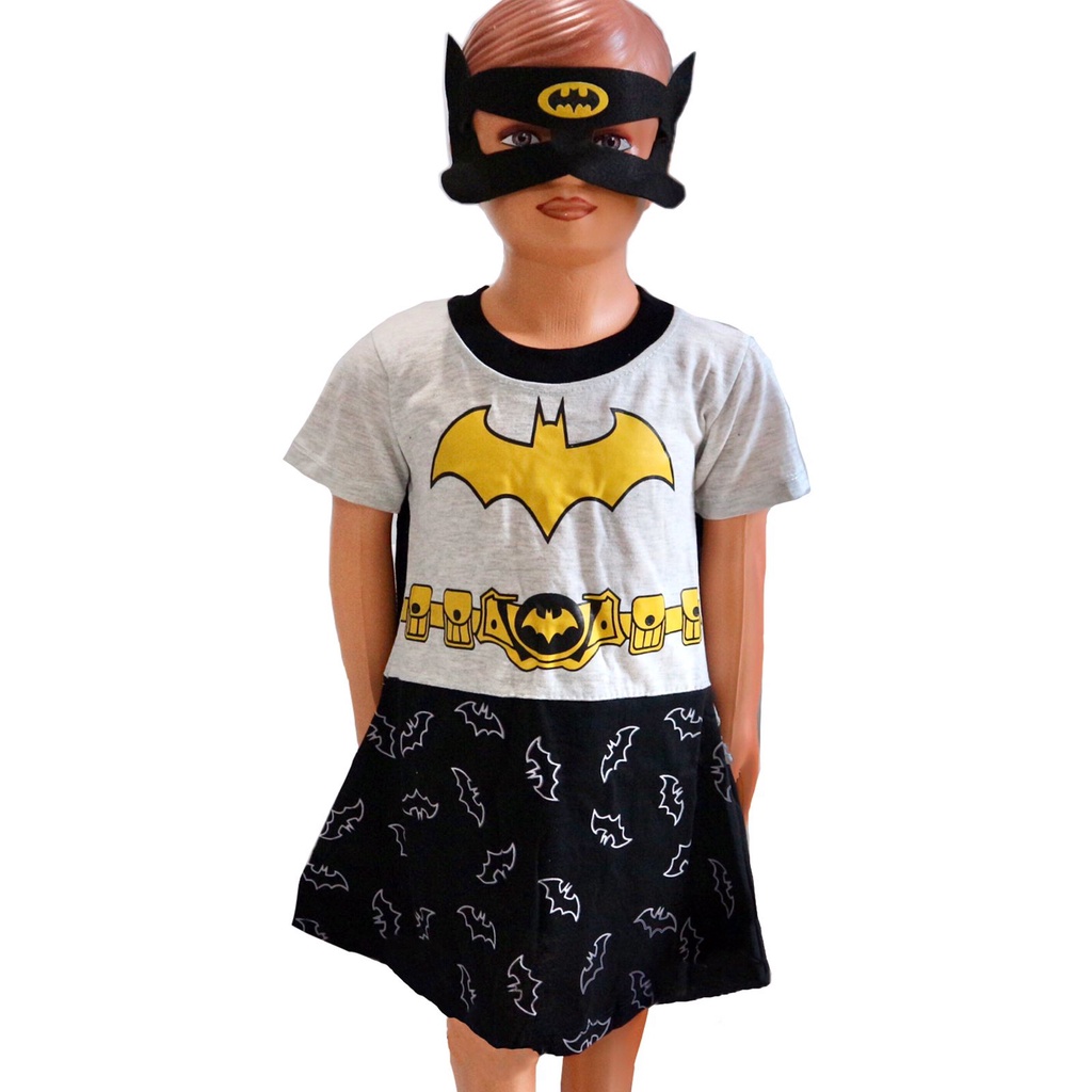 dress anak perempuan superhero batgirl /Dress murah meriah