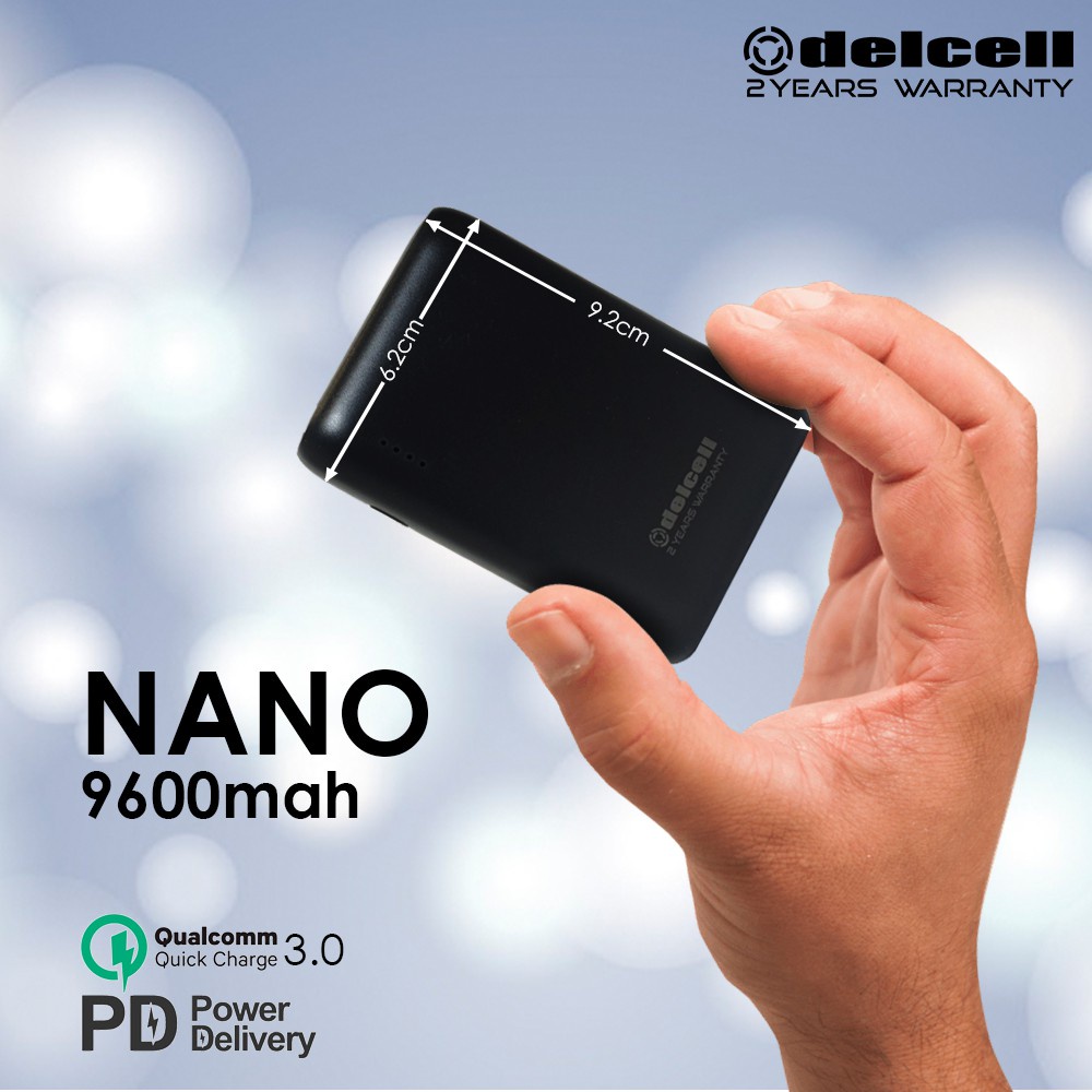 Power Bank Terbaik Fast Charging Murah Terlaris Mini Bisa COD X0C3 Delcell Nano Power bank Super min