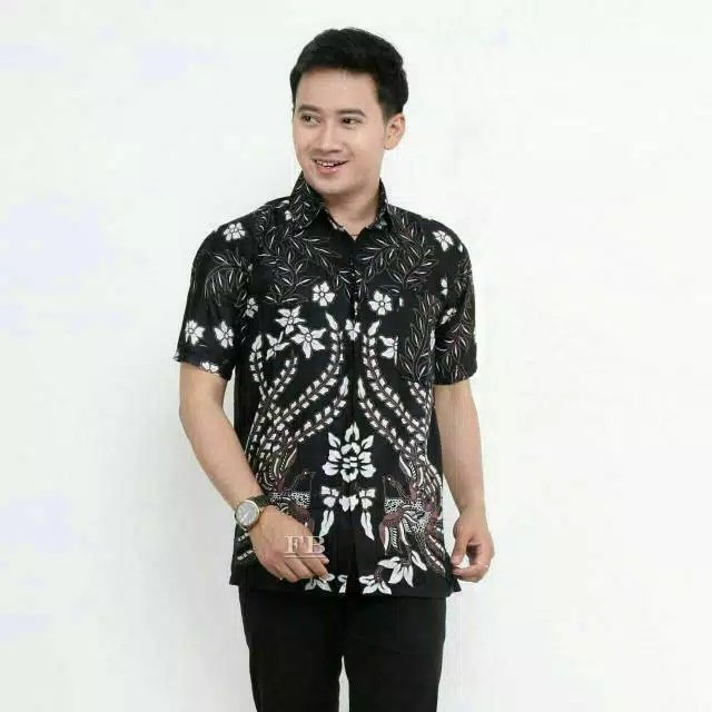 Bswart Batik Hrb026 Kenongo Hem Pendek Padi Pekalongan M L Xl Xxl Batik Pria Murah Terlaris