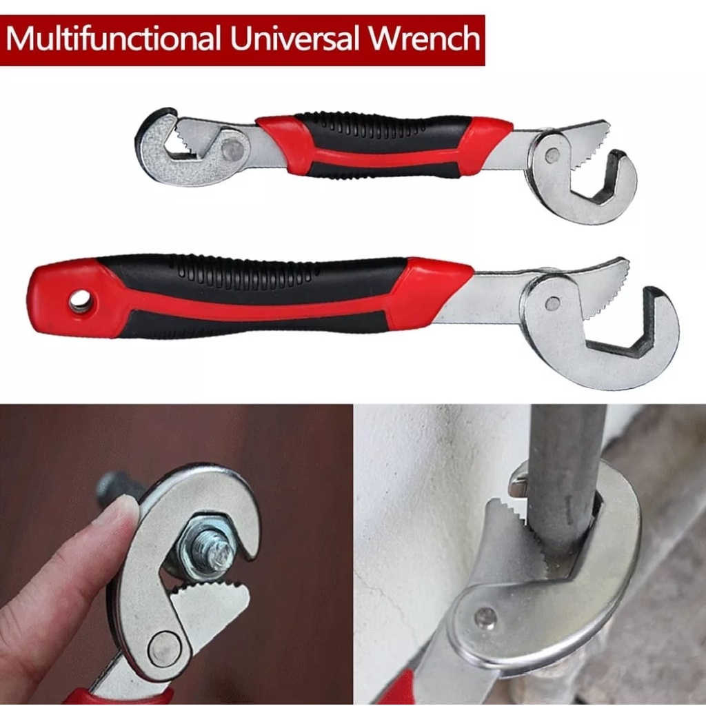 Snap N Grip 2 Set Kunci Inggris Serbaguna Universal Magic Wrench Spanner Tools