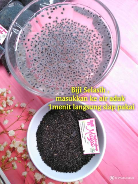 Biji selasih 50gr 100gr basil seed untuk dessert minuman sehat panas dalam menu diet