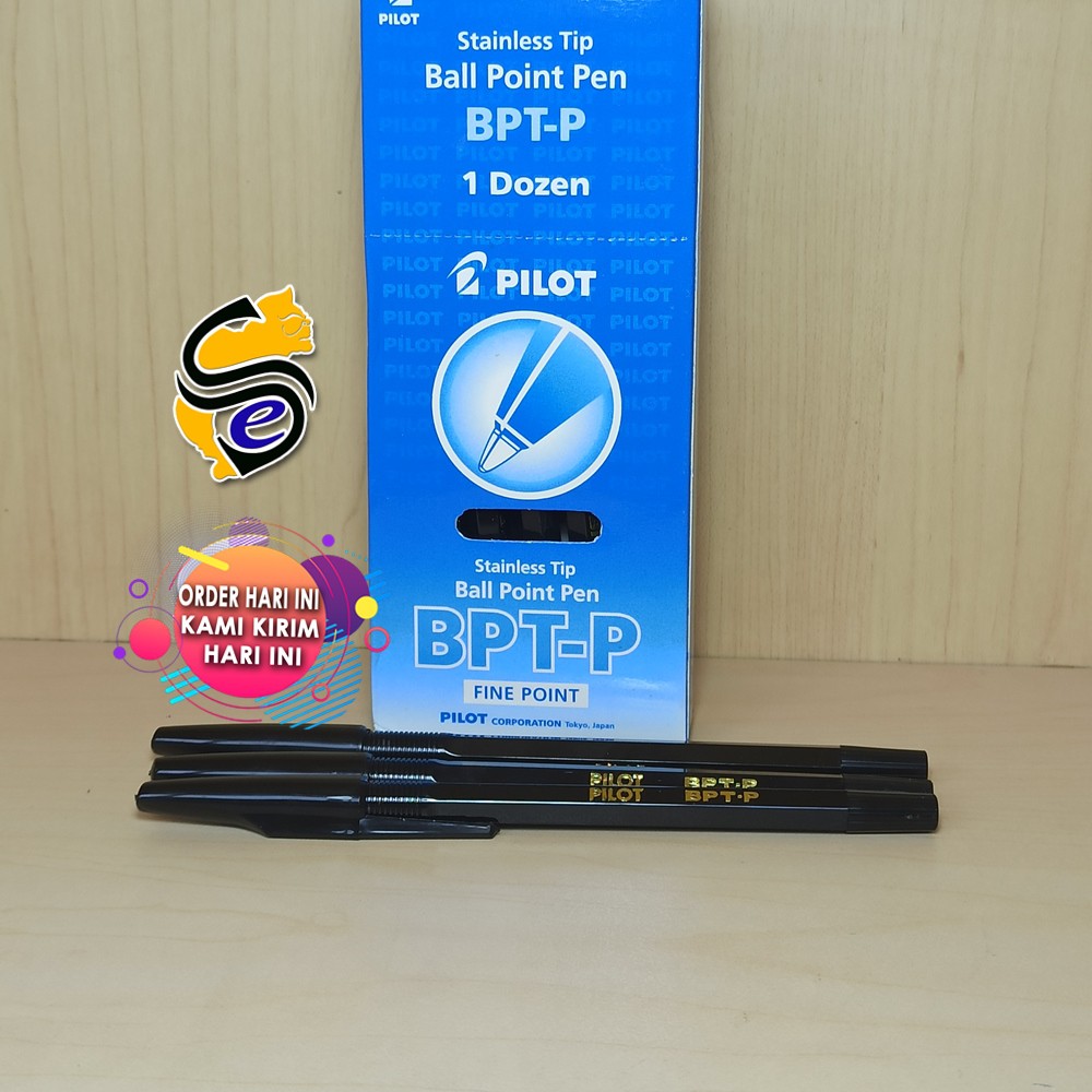 

Pulpen Pilot / Bolpoint Pilot BPT-P PerBox 1 Lusin Ready Hitam Merah & Biru