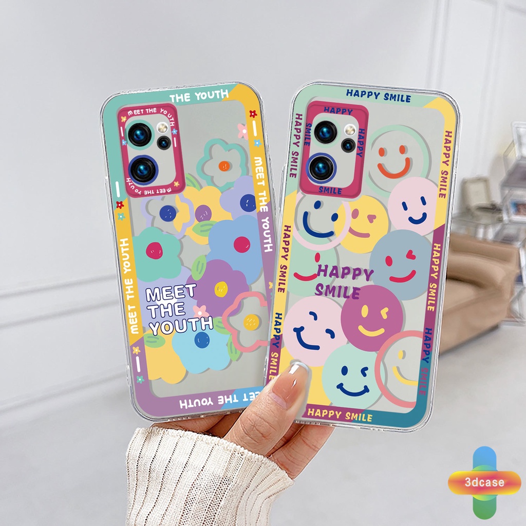 Casing OPPO A54 A5S A3S A15 A76 A96 A16 A95 A55 A7 A5 A9 A31 A53 A33 2020 A12 A1K A16E A16K A54S Reno 4 5F 4F 4 5 06 Lite A74 A15S A52 A11K A92 A35 A11 A93 A32 A72 A94 A53S F19 F17 PRO A16S A12S A36 Happy Smiley TPU Shockproof Angel Eyes Protector Cover