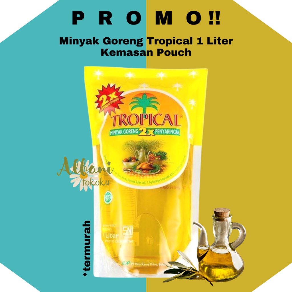 

TROPICAL Minyak Goreng Premium Pouch 1L - Minyak Goreng Tropical 1000 mL - TERMURAH