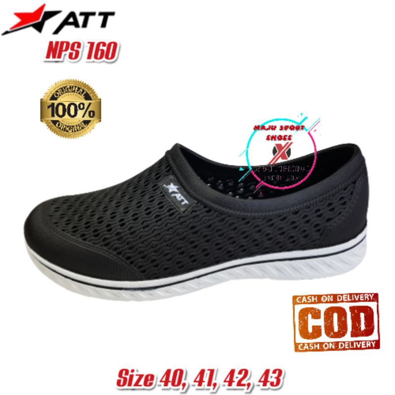 SEPATU KARET PRIA ORIGINAL ATT NPS / SEPATU KARET PRIA ANTI AIR HITAM NAVY ABU-ABU