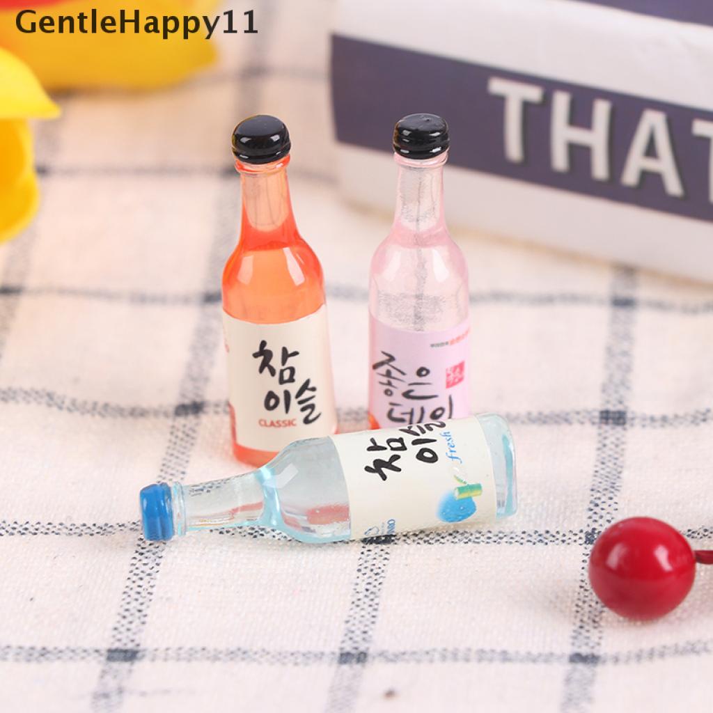 Gentlehappy 10pcs1per12rumah Boneka Miniatur Resin Botol Bir Simulasi Model Botol Anggur