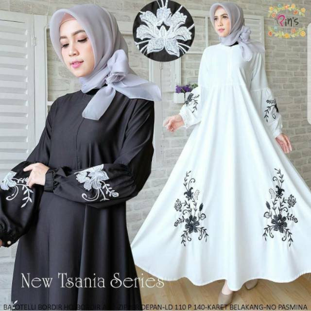 PROMO NEW TSANIA TERMURAH (baju muslim,gamis, dress muslim,gamis murah, baju murah, grosir bandung)
