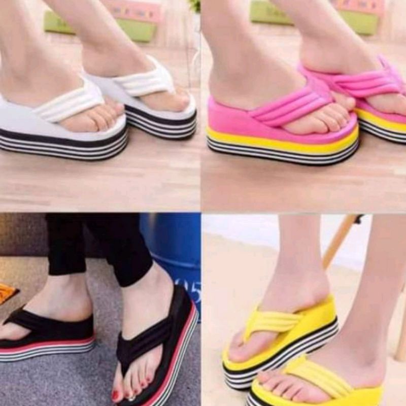 Sandal Wanita Sendal Wedges Lapis Tebal 65 mm