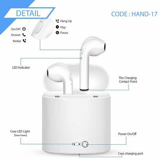 Headset Bluetooth i7s Tws with Charging Case