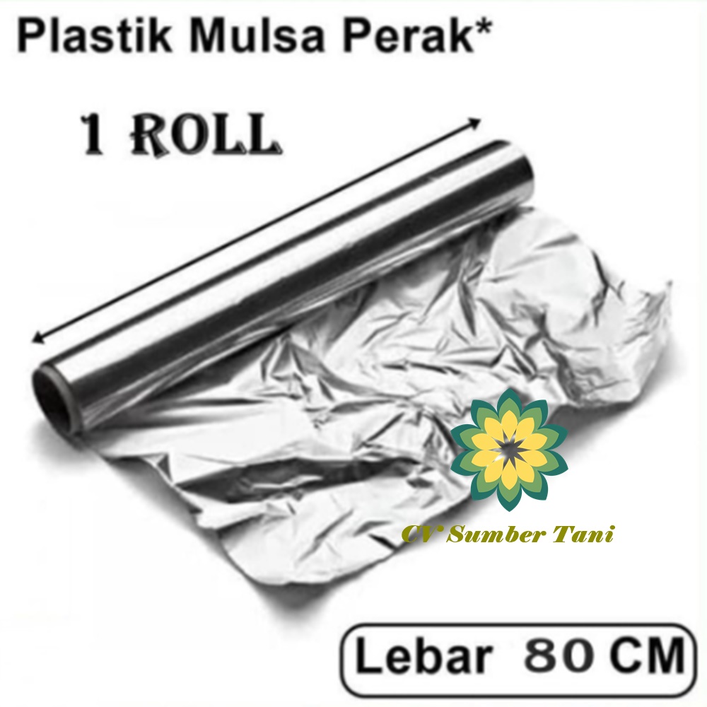 Plastik Mulsa Perak 1 Roll Mulsa Grenjeng Lebar 80 Cm