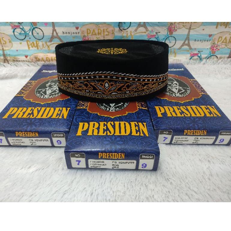 Super promo SONGKOK HITAM MOTIF BATIK AC MURAH/ PECI BLUDRU PRESIDEN 8RG