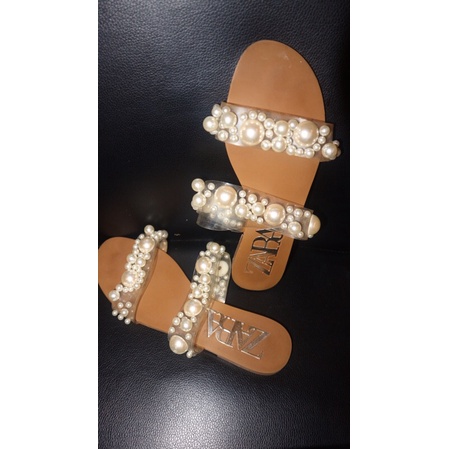 Zara Pearl Sandal Size 37