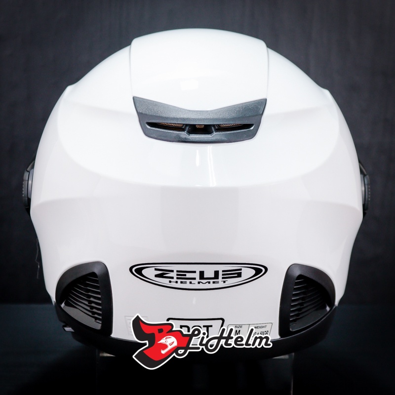 HELM ZEUS 611C SOLID WHITE | ZS 611C FULL FACE DOUBLE VISOR-4