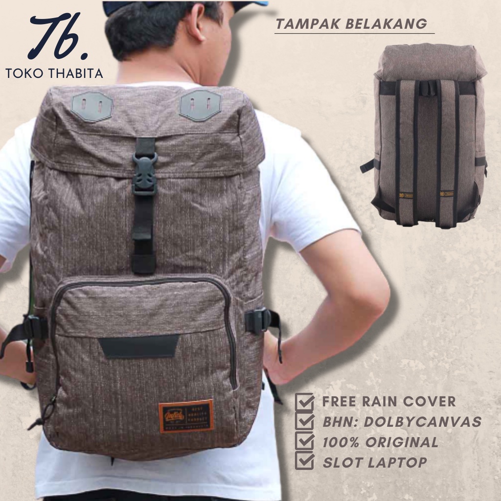 Backpack Pria Wanita Ransel Traveling Inficlo Original Tas Punggung Laptop Dolby Canvas