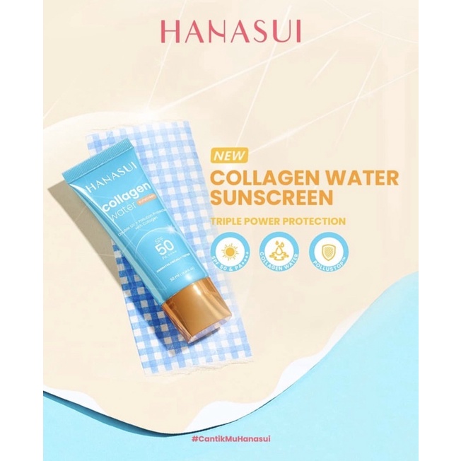 HANASUI Collagen Water Sunscreen SPF50 |  SPF30 | ❤ jselectiv ❤ Sunscreen HANASUI ORI✔️BPOM✔️COD✔️