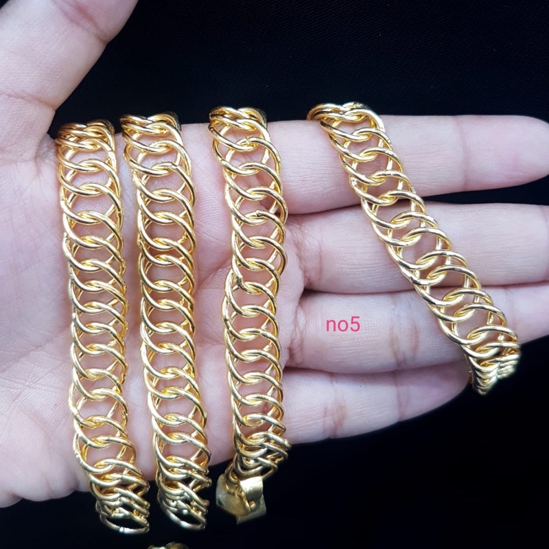 gelang rantai emas penang replika emas 24k