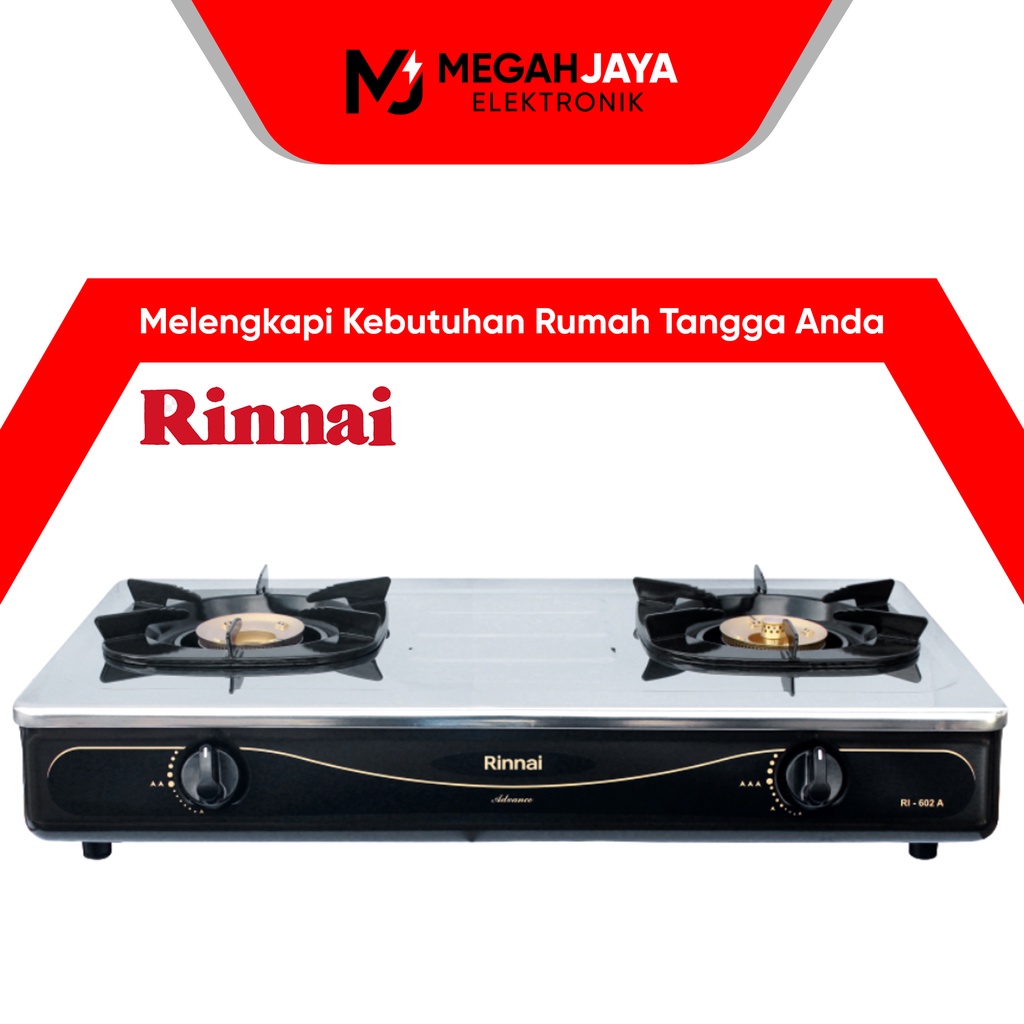 [COD READY] RINNAI KOMPOR RI 602A / RI-602A / RI 602 A / RI602 A (2 TUNGKU) GARANSI RESMI
