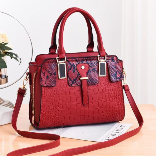 GI 20281 RISCE TAS HAND BAG IMPORT WANITA CEWEK PEREMPUAN MOTIF KULIT ULAR JT