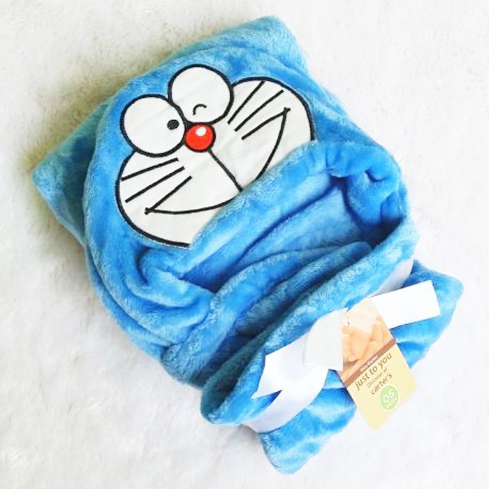 Selimut Topi Karakter  E &amp; F Selimut Double Fleece Selimut Hoodie Bulu Bayi 3D Hoodie Blanket