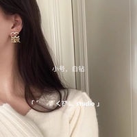 Anting Desain Tulisan Aksen Mutiara Gaya vintage