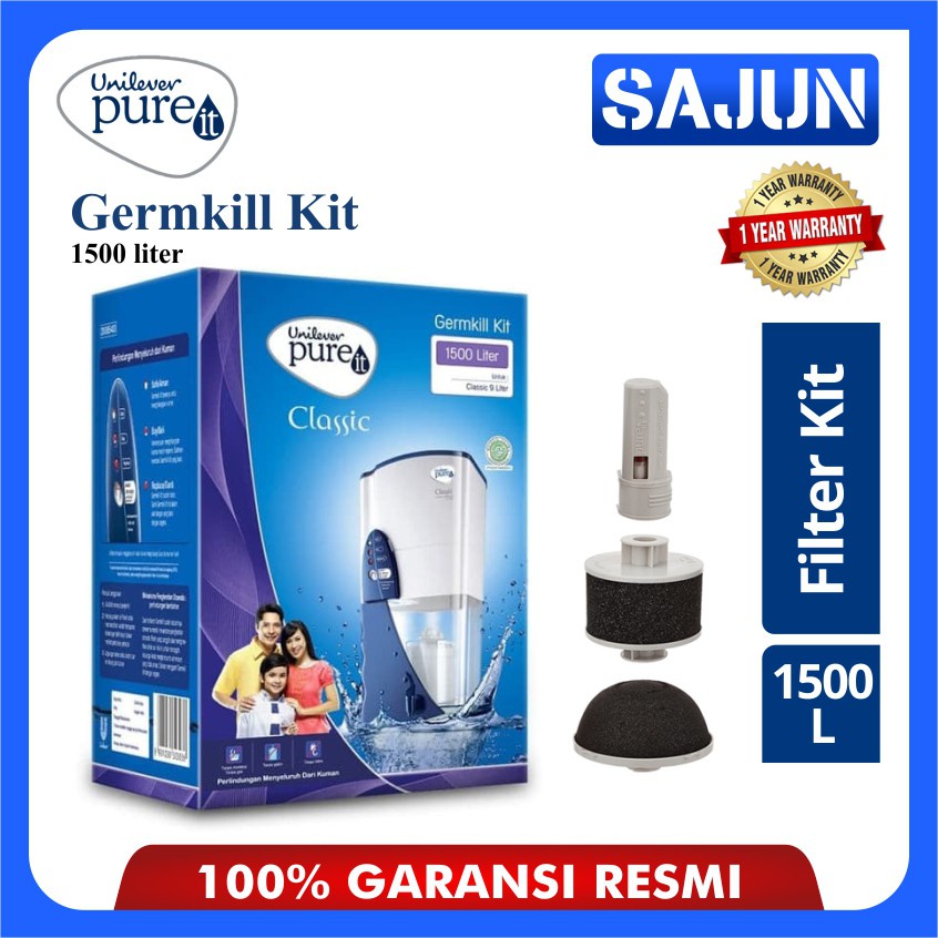 Unilever PURE IT Germkill Kit 1500L Filter Kit Penyaring AirClassic9L