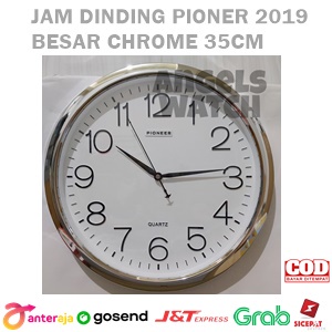 Jam Dinding Besar Pioner kode 2019 Diameter 35cm Murah