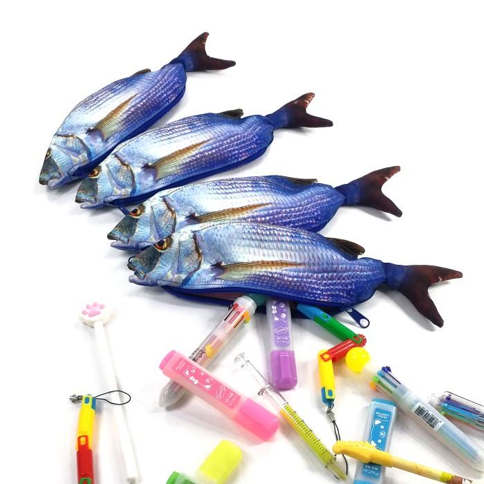 

Pensil Case Tempat Pensil Ikan Dentex Sheepshead Biru Laut Untuk Penggemar Diving