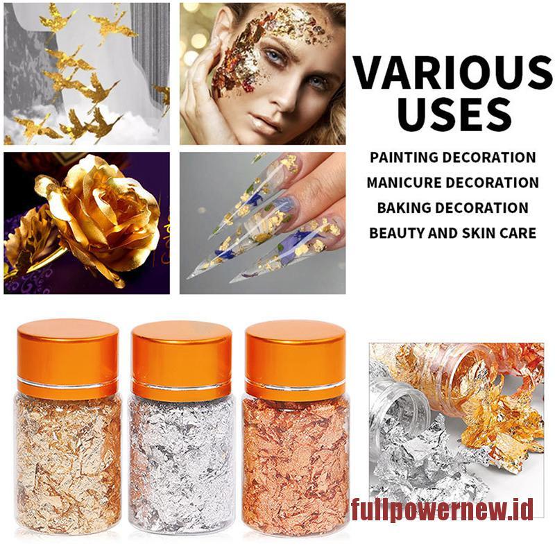 【COD】3PCS Gold Foil Flakes For Resin Imitation Gold Foil For Nails Painting Crafts