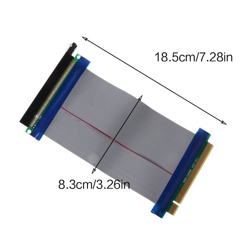 Btsg PCIe 16X Riser Extender Card Adapter Kabel Fleksibel PCI Untuk Express PCI-E 16X Ke
