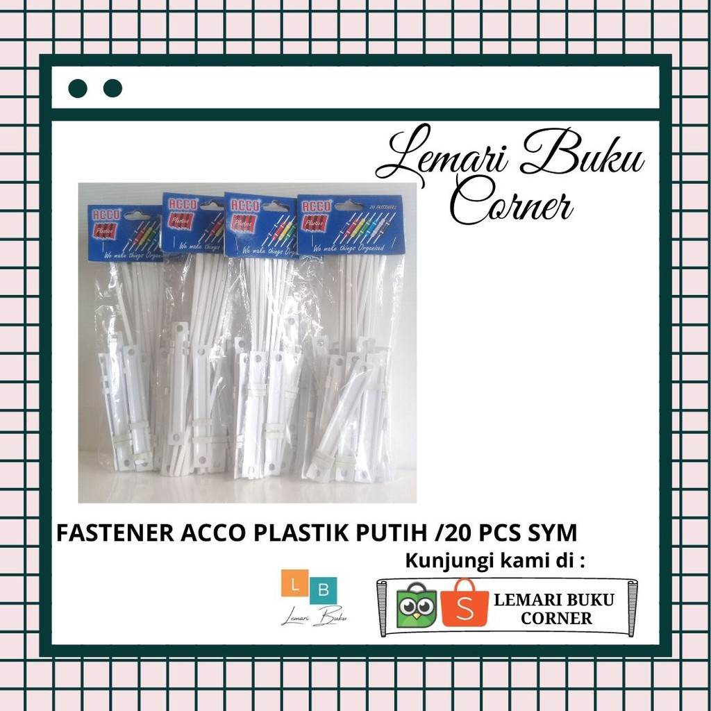 

FASTENER ACCO PLASTIK PUTIH /20 PCS SYM