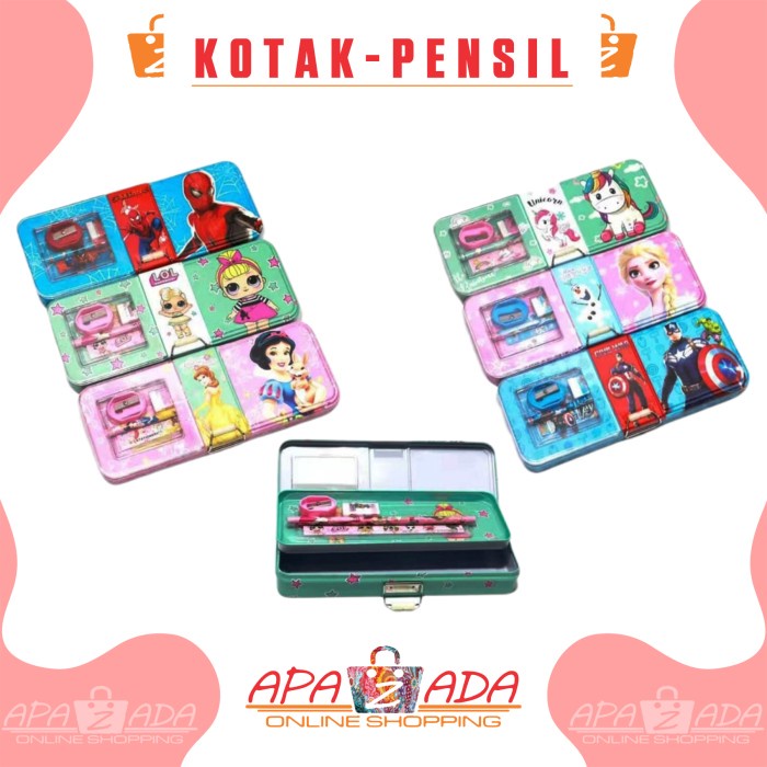 

Lucu Apazada - Tempat Pensil Anak Karakter Tutup Apit / Kotak Pensil Limited