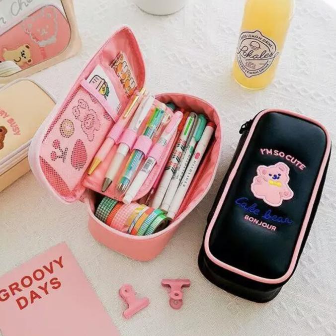 

Bentoy Bear Large Capacity Pencil Case Tempat Alat Tulis Bear