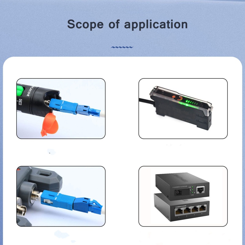 Cre SC Male to LC Female Single Mode Konverter Adapter Fiber Hybrid Optik