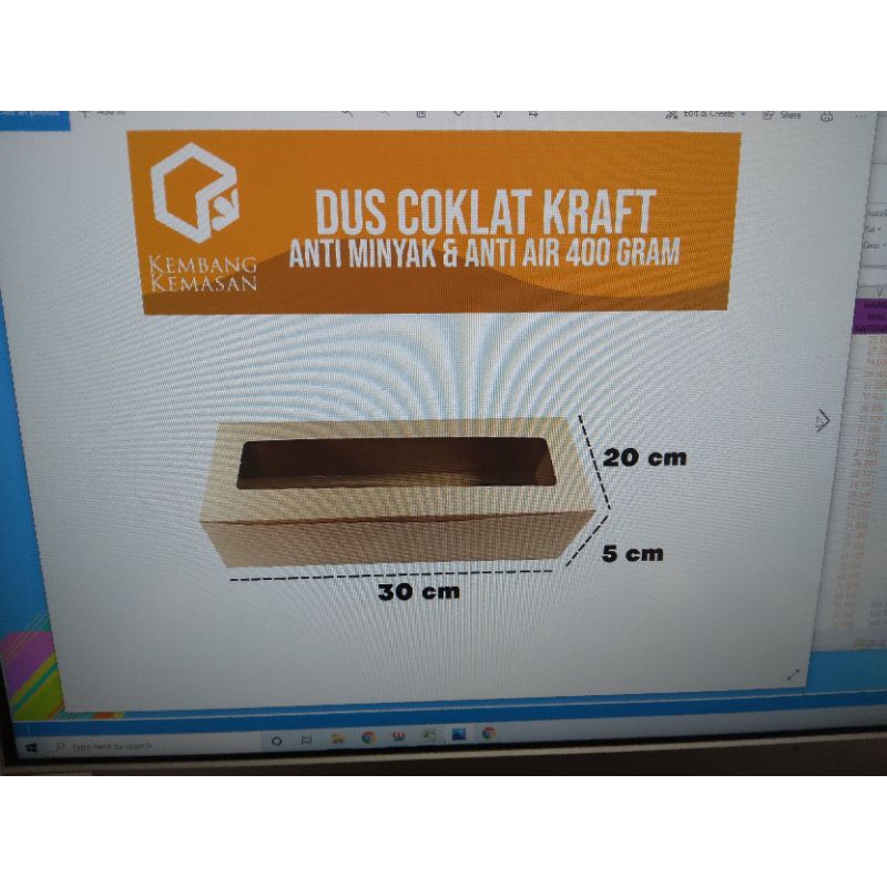 

10 pcs Dus Coklat Kraft 20x30x5