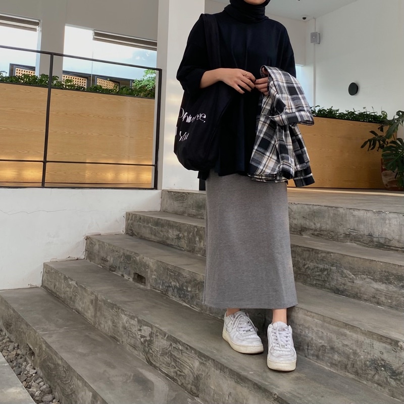 Bymeldev Basic Oversized Longsleeve Top Kaos Lengan Panjang Busui dan Nonbusui