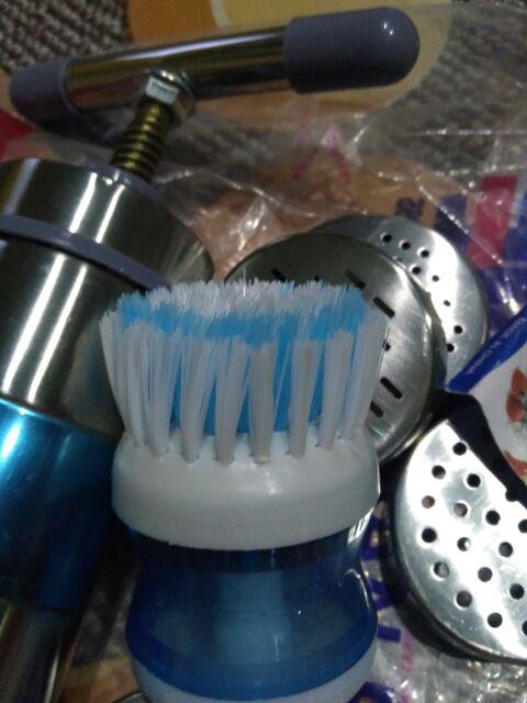 Dt.shop.medan 2in1 Sikat Cuci Piring + Dispenser Sabun Tanpa Gagang