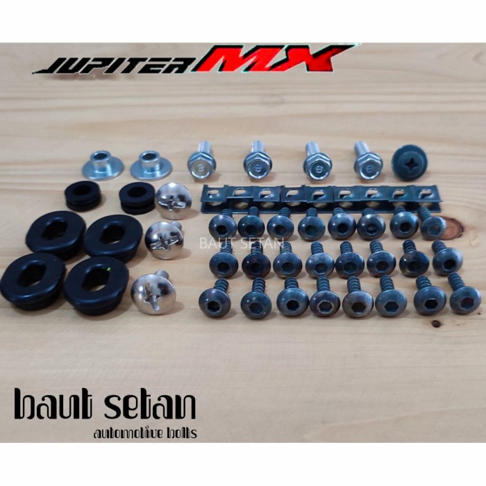 baut fullset cover sayap kanan-kiri+reksil Jupiter mx 135 2006-2009