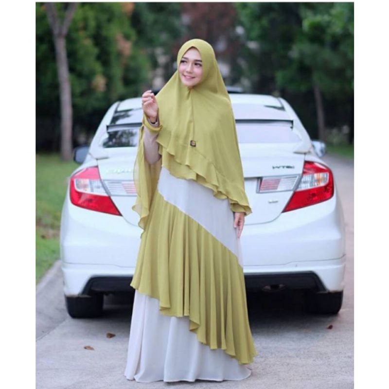 gamis set preloved HIJABIAH Khimar dress second pl muslimah syar'i Maxy umbrella seken bekas cerruty