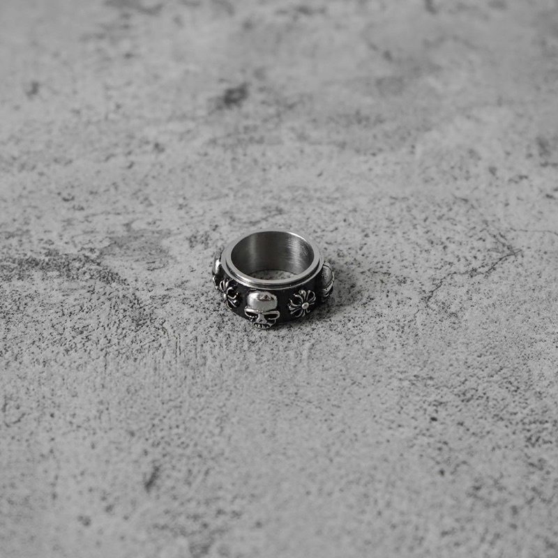 FAITH FADE - Skull Flower Rotating Ring