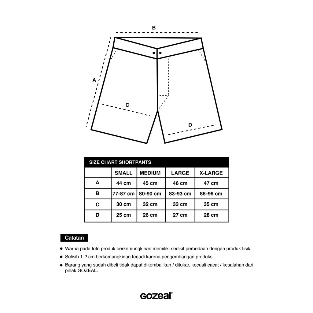 Gozeal | Shortpants | Font Black