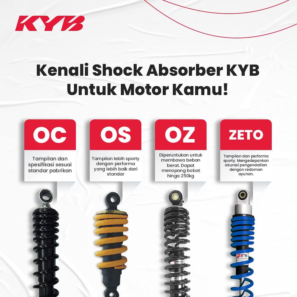 Shockbreaker Shock Belakang Kayaba Premium Jupiter Z Jupiter Z1 Vega R Force 1 Fizr F1zr Crypton Vega Zr