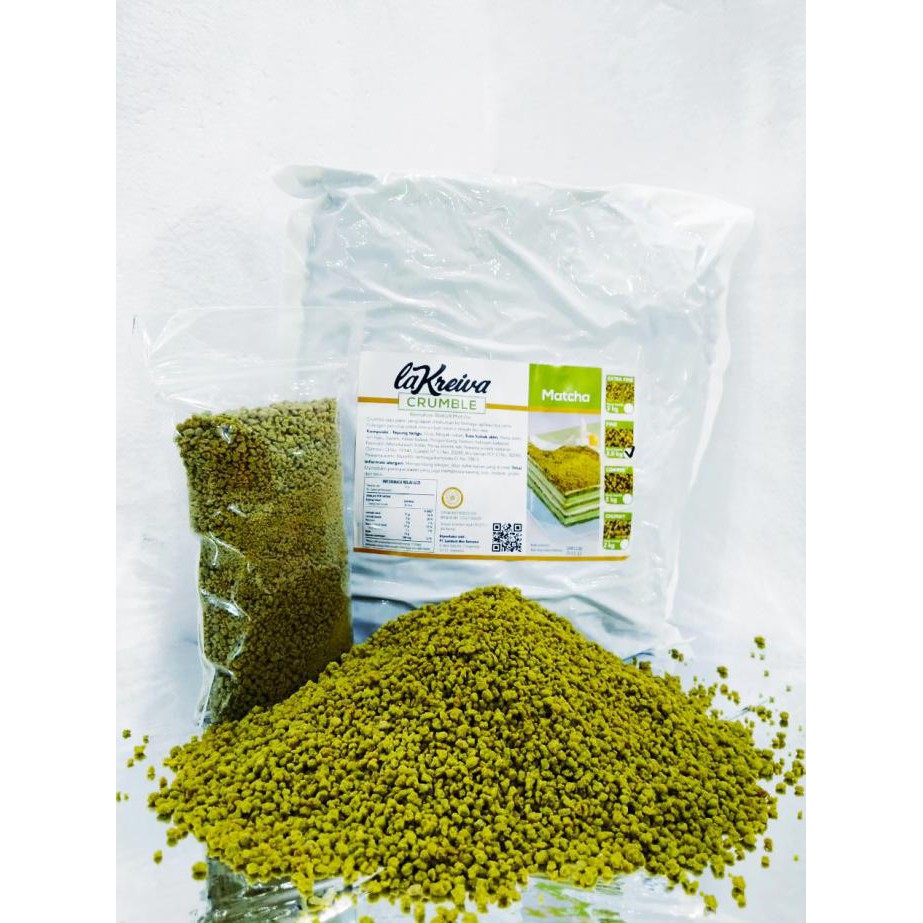 

La Kreiva Cookie Crumble Crumb Topping Repack 250gr - Matcha STOK TERBATAS Kode 1190