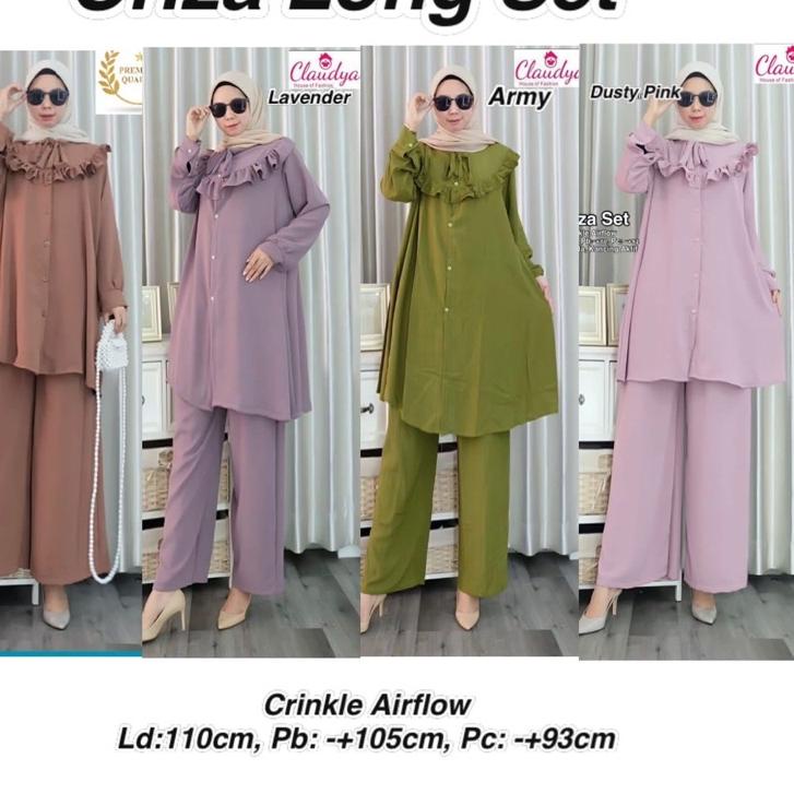Terjangkau -  ARRIVAL FMCOLLECTION55 ~ Oriza Mia Set crinkle airflow Long standar LD 110-115cm - Set