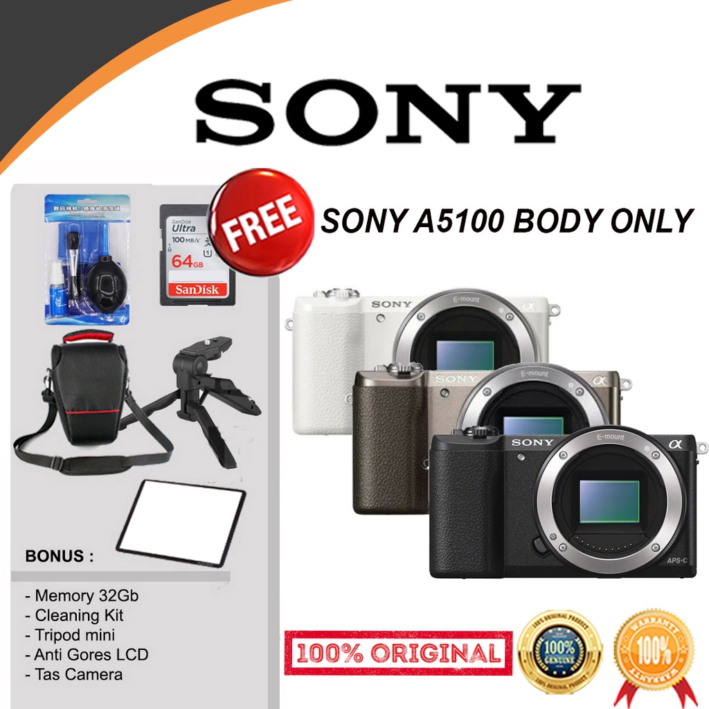 SONY A5100 BODY ONLY MIRRORLESS CAMERA DIGITAL ORIGINAL A 5100 - BO