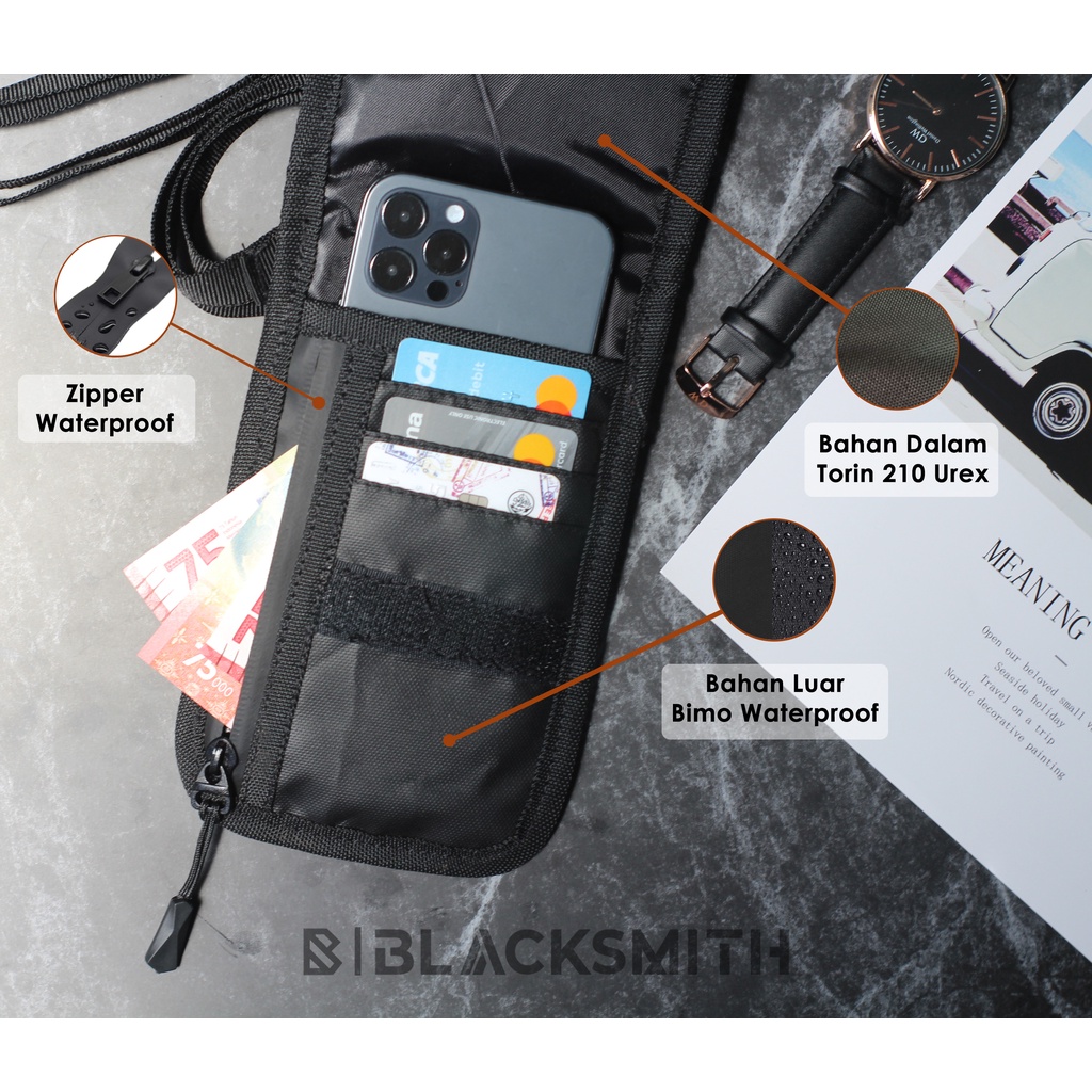 BlackSmith - Tas Selempang Hp Anti Air - Sling Phone Sako Wallet Dompet Gantung