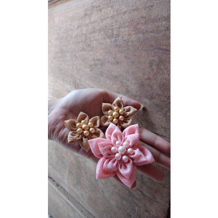 bros bunga mawar kain/bros handmade