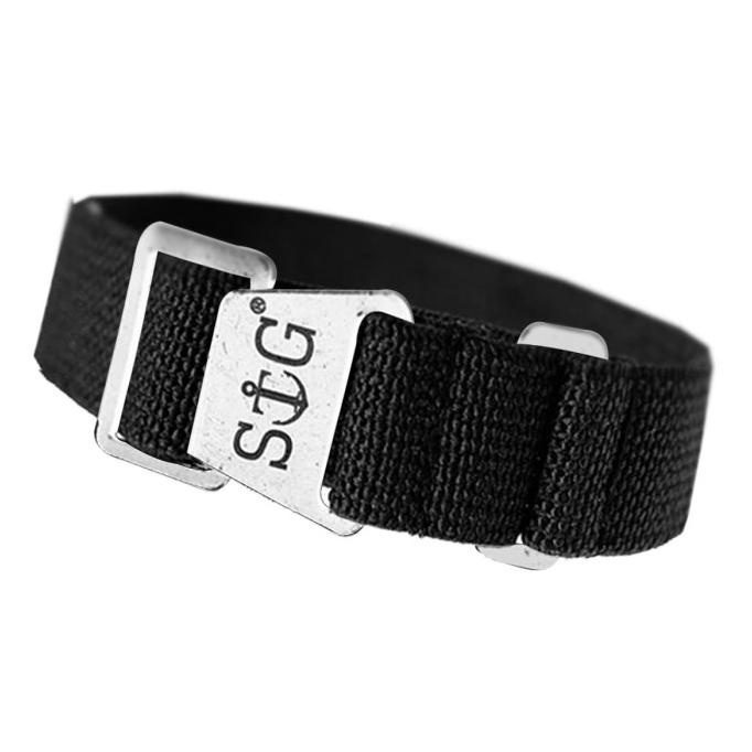 StrapGuy MN Style 20mm Black Strap Stainless Hardware BIG SALE Kode 180
