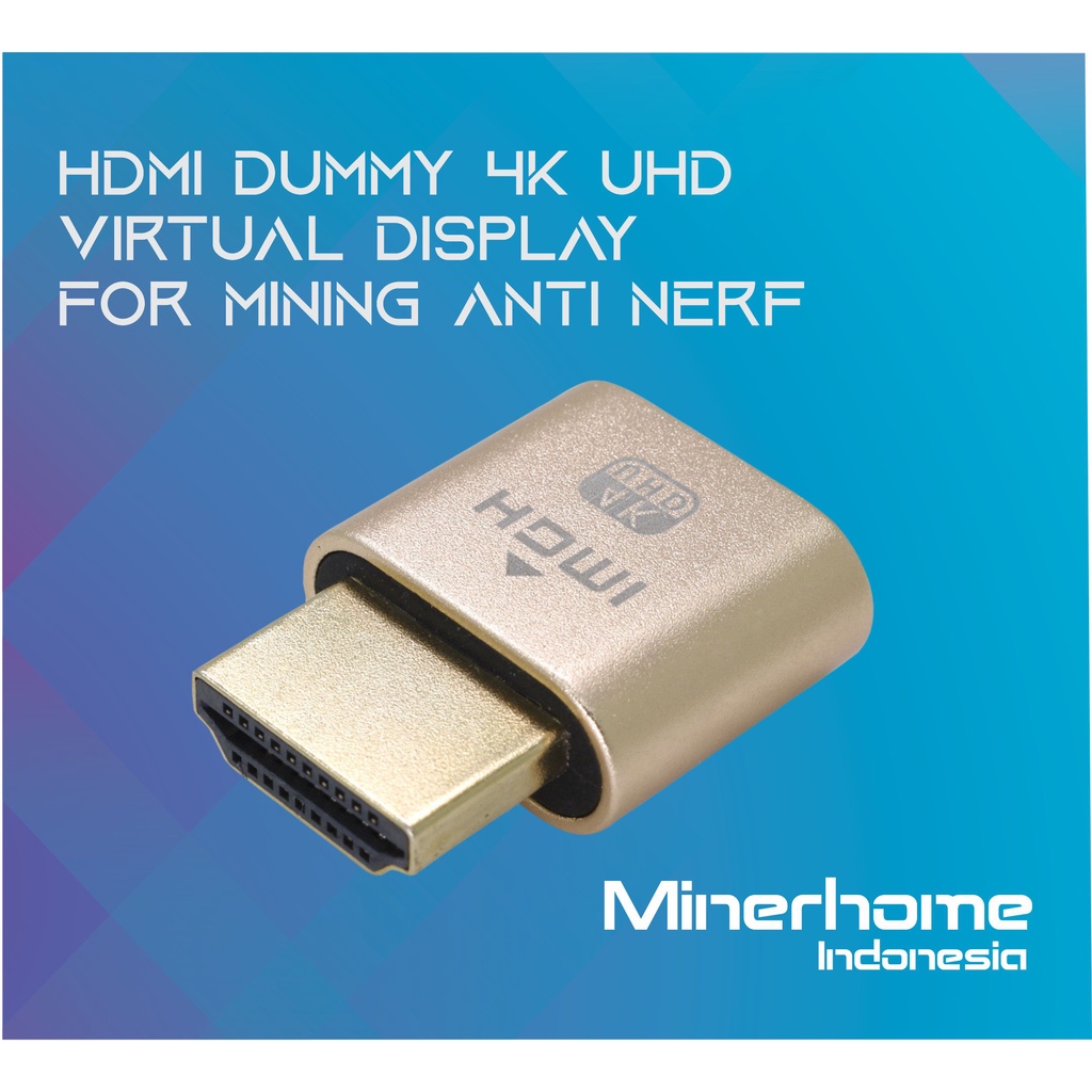 HDMI Dummy 4K UHD Virtual Display Anti Nerf for Mining