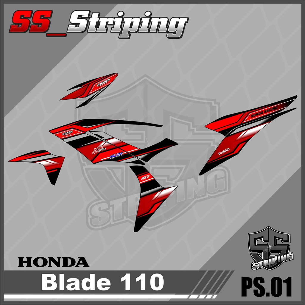 Sticker Striping List Variasi Blade 110 - Striping Blade 110. PS.001